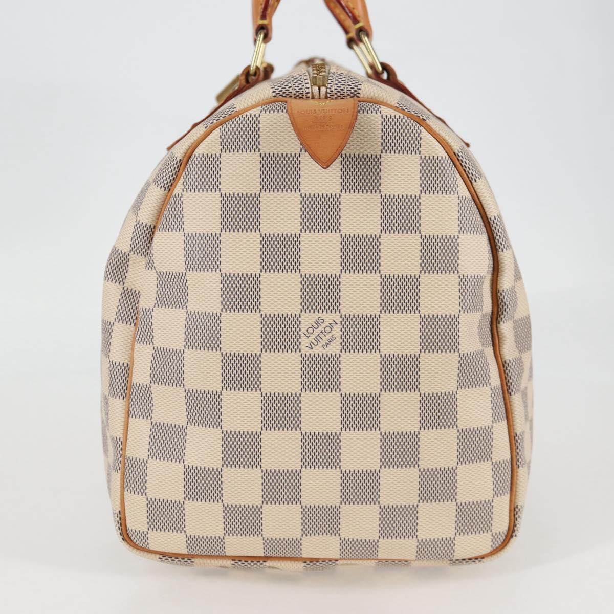 Louis Vuitton Speedy 30, White, Canvas, handbag