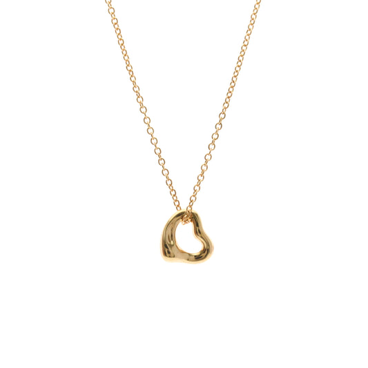 Tiffany & Co. Elsa Peretti Open Heart Pendant Necklace 18K Rose Gold, Gold, Pink Gold, Necklace