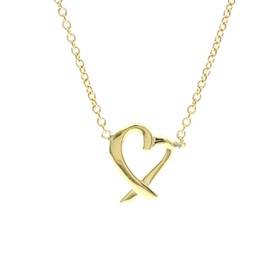 Tiffany & Co. Paloma Picasso Loving Heart Ring 18K Yellow Gold, Gold, Yellow Gold, Necklace