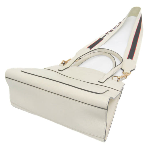 Gucci Totem Top Handle Bag Leather, White, Leather, Handbag