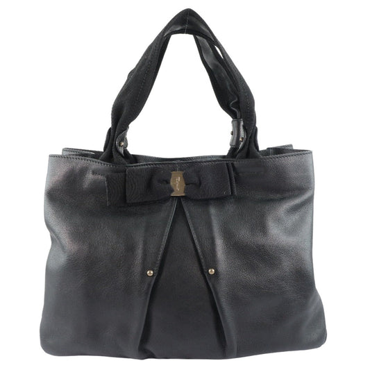 Salvatore Ferragamo Vara, Black, Leather, handbag