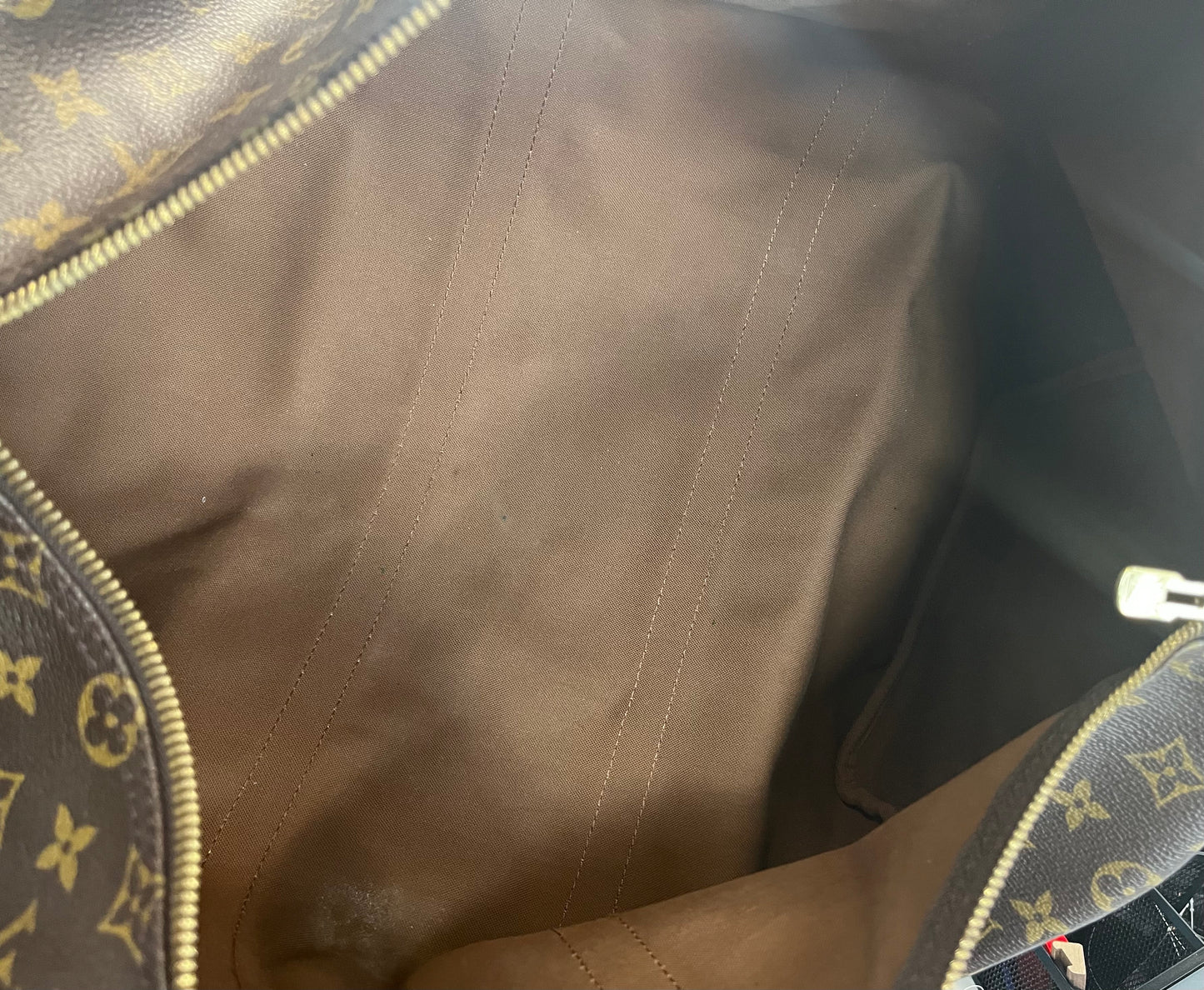 Louis Vuitton Keepall Bandouliere Monogram Canvas, Brown, Canvas, Travel Bag