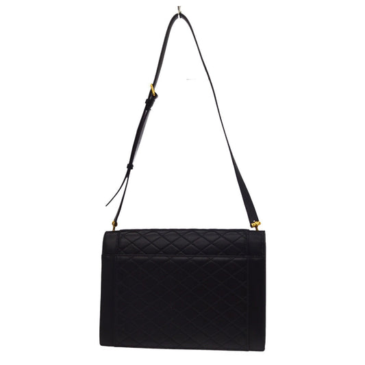 Saint Laurent Gaby Envelope Satchel Quilted Leather, Black, Leather, Handbag