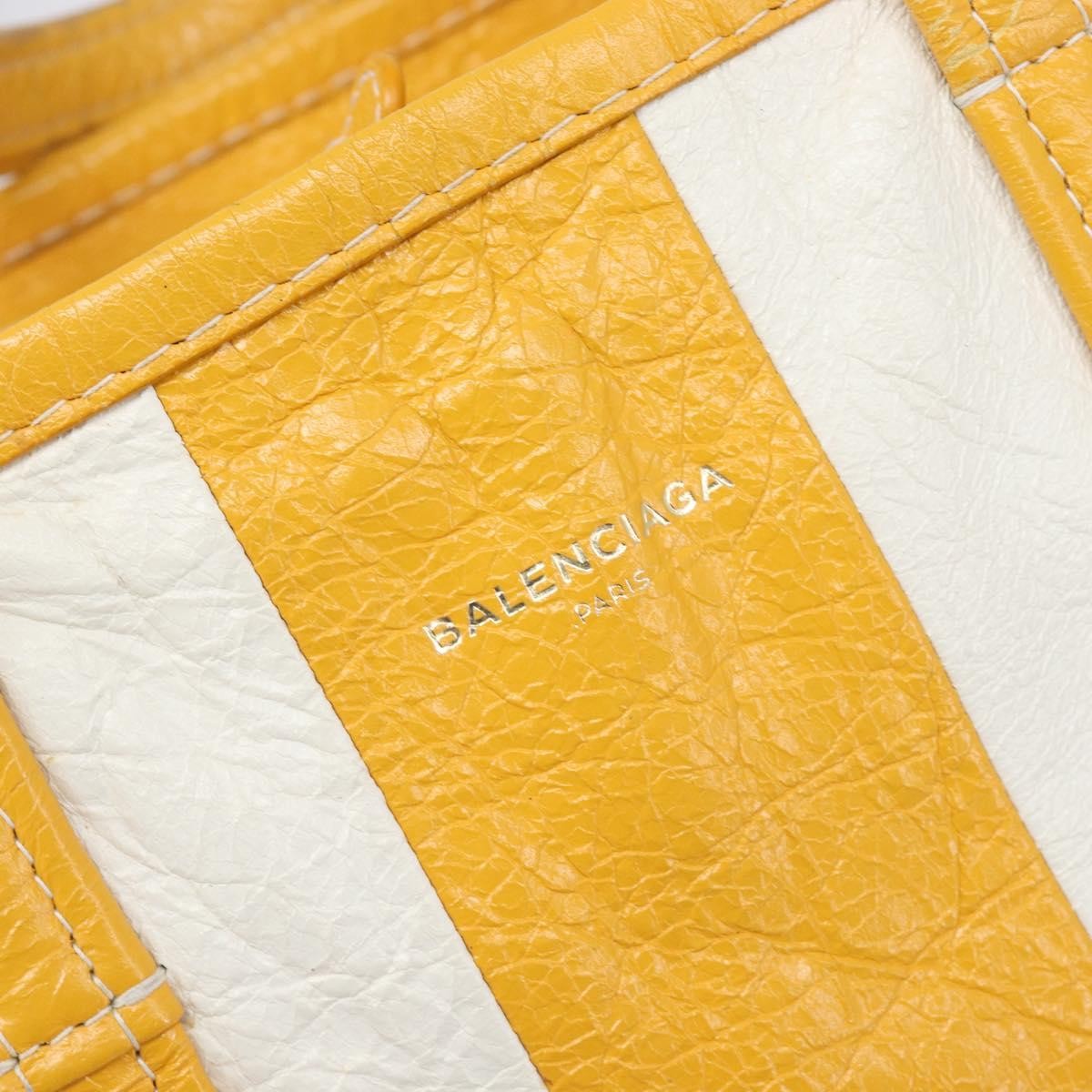 Balenciaga Bazar Leather, Yellow, Leather, Tote Bag