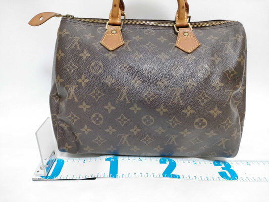 Louis Vuitton Speedy Handbag Monogram Canvas, Beige, Canvas, Handbag