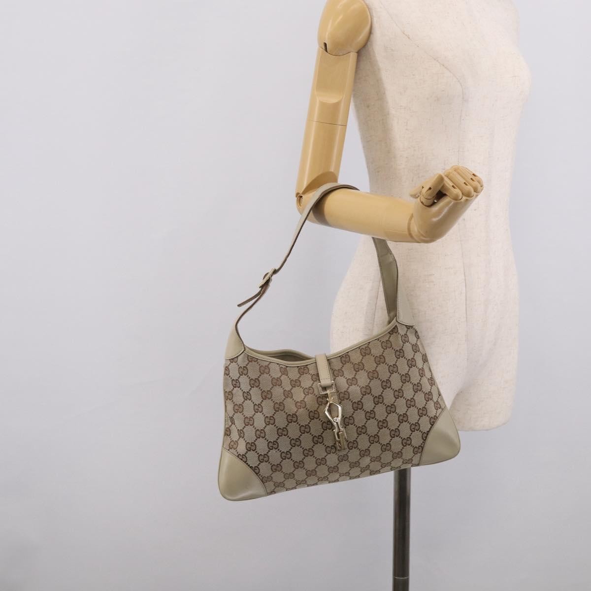 Gucci Jackie GG Canvas, Beige, Canvas, Tote Bag