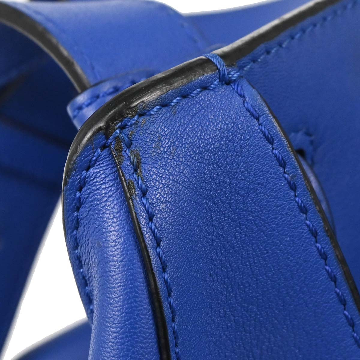 Loewe Hammock Leather, Blue, Leather, Handbag
