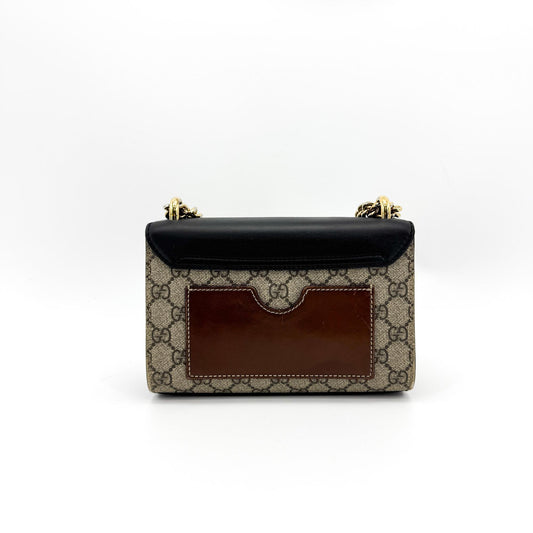 Gucci Padlock Clutch GG Canvas and Leather, Black, Canvas, Clutch