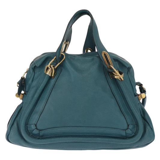 Chloe Paraty Top Handle Bag Leather, GREEN, LEATHER, Shoulder bag