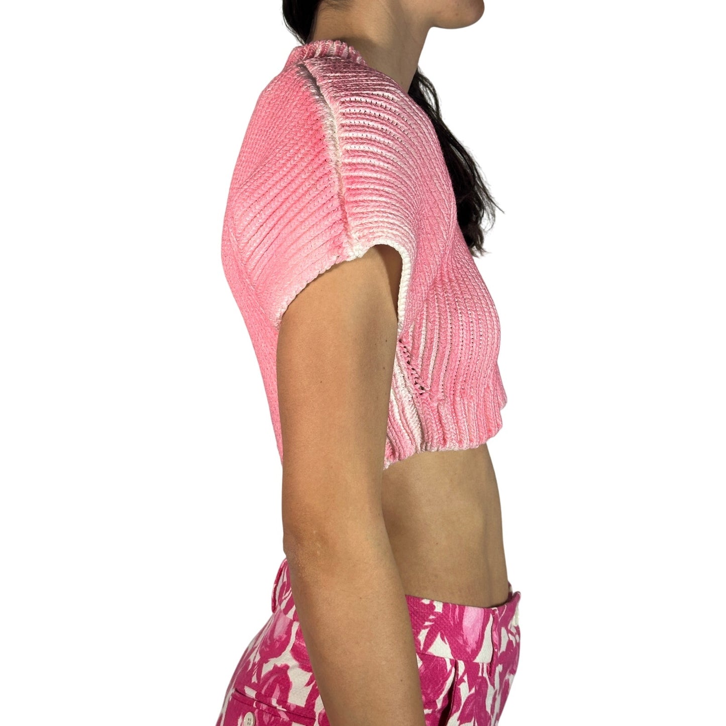 JACQUEMUS Ribbed Cropped Sweater Top