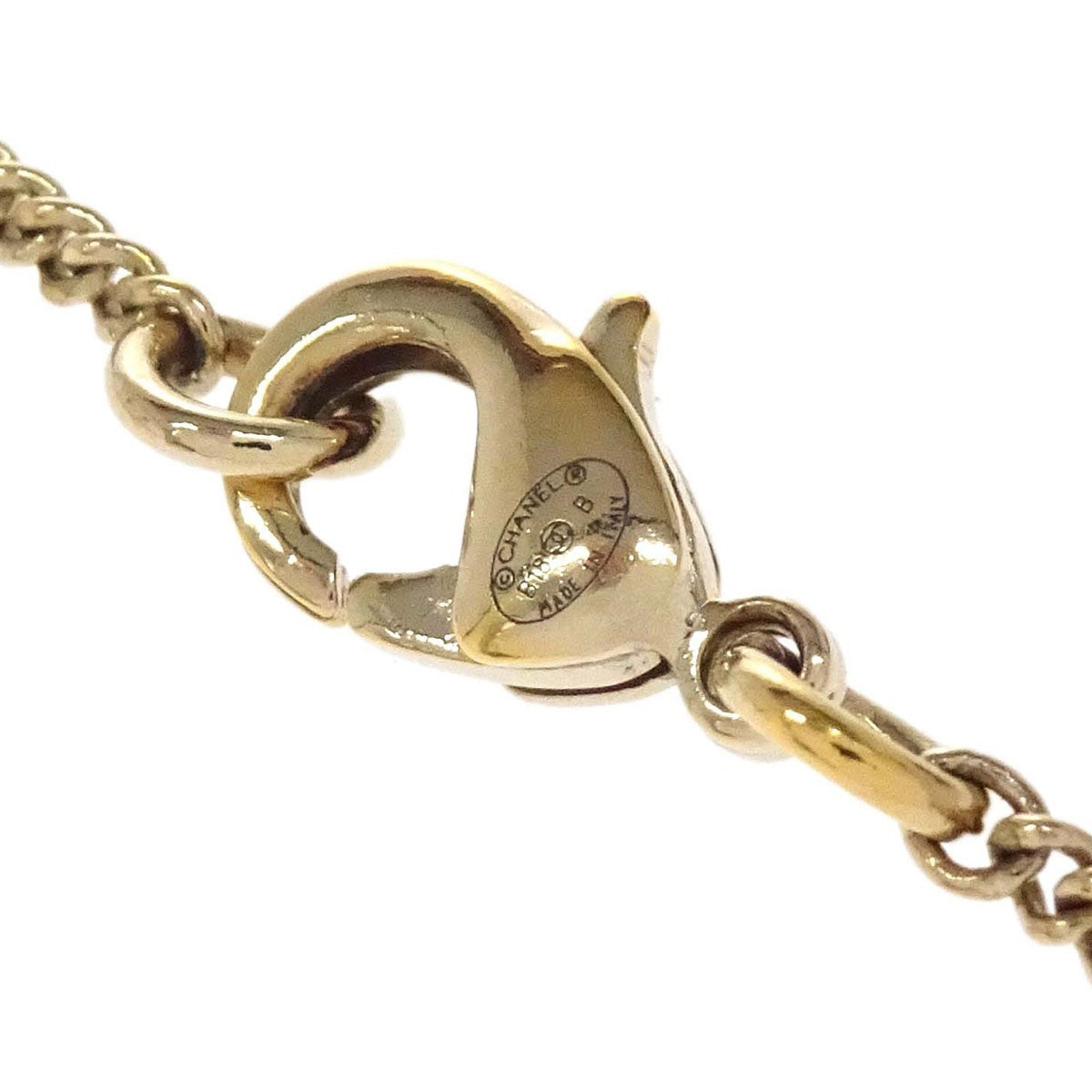 Chanel CC Pendant Metal with Enamel and Faux Pearl, Gold, Gold Plated, Necklace