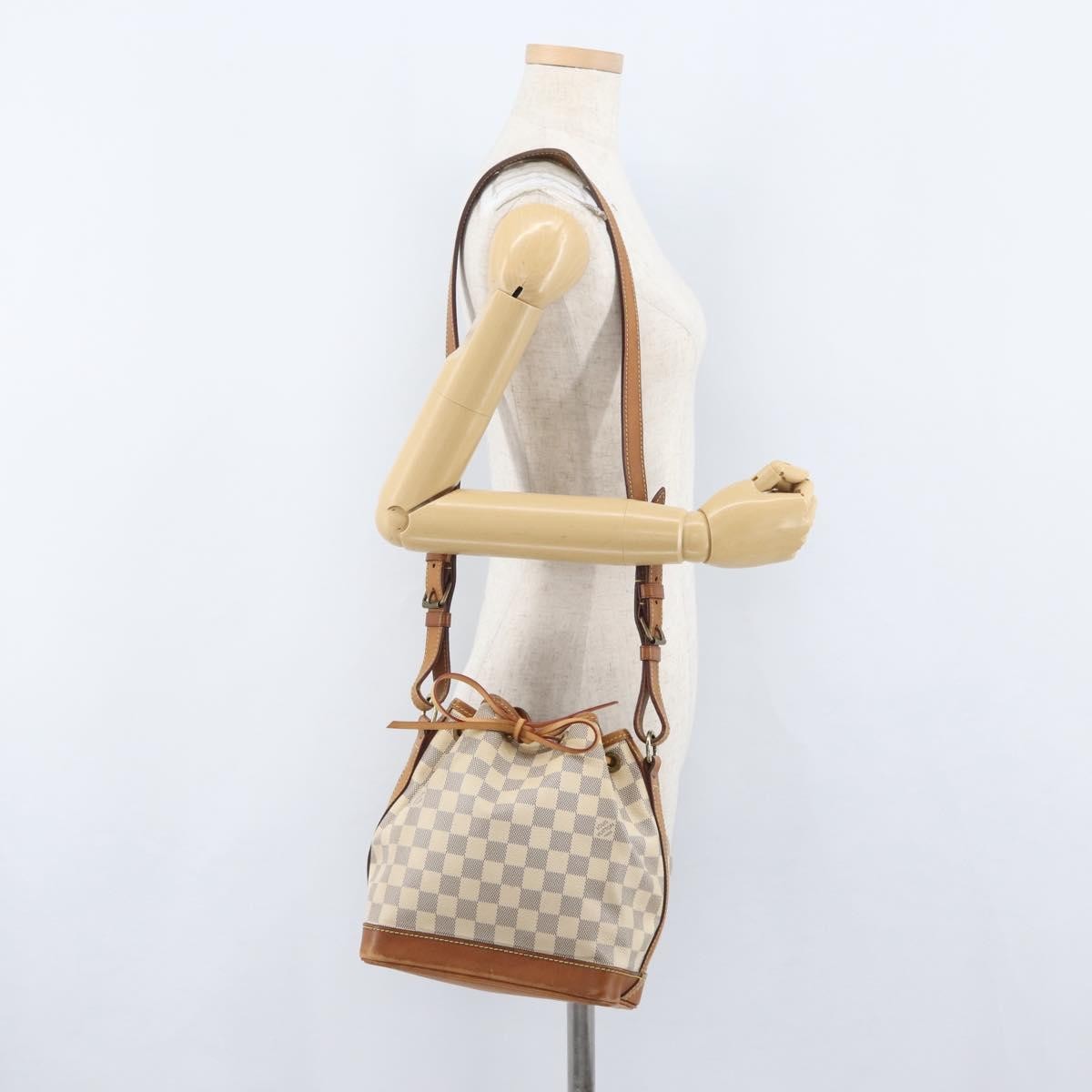 Louis Vuitton Noe Damier Ebene, Beige, Canvas, Shoulder Bag