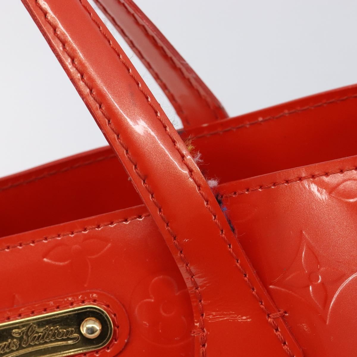 Louis Vuitton Wilshire Monogram Vernis, Orange, Patent Leather, Handbag