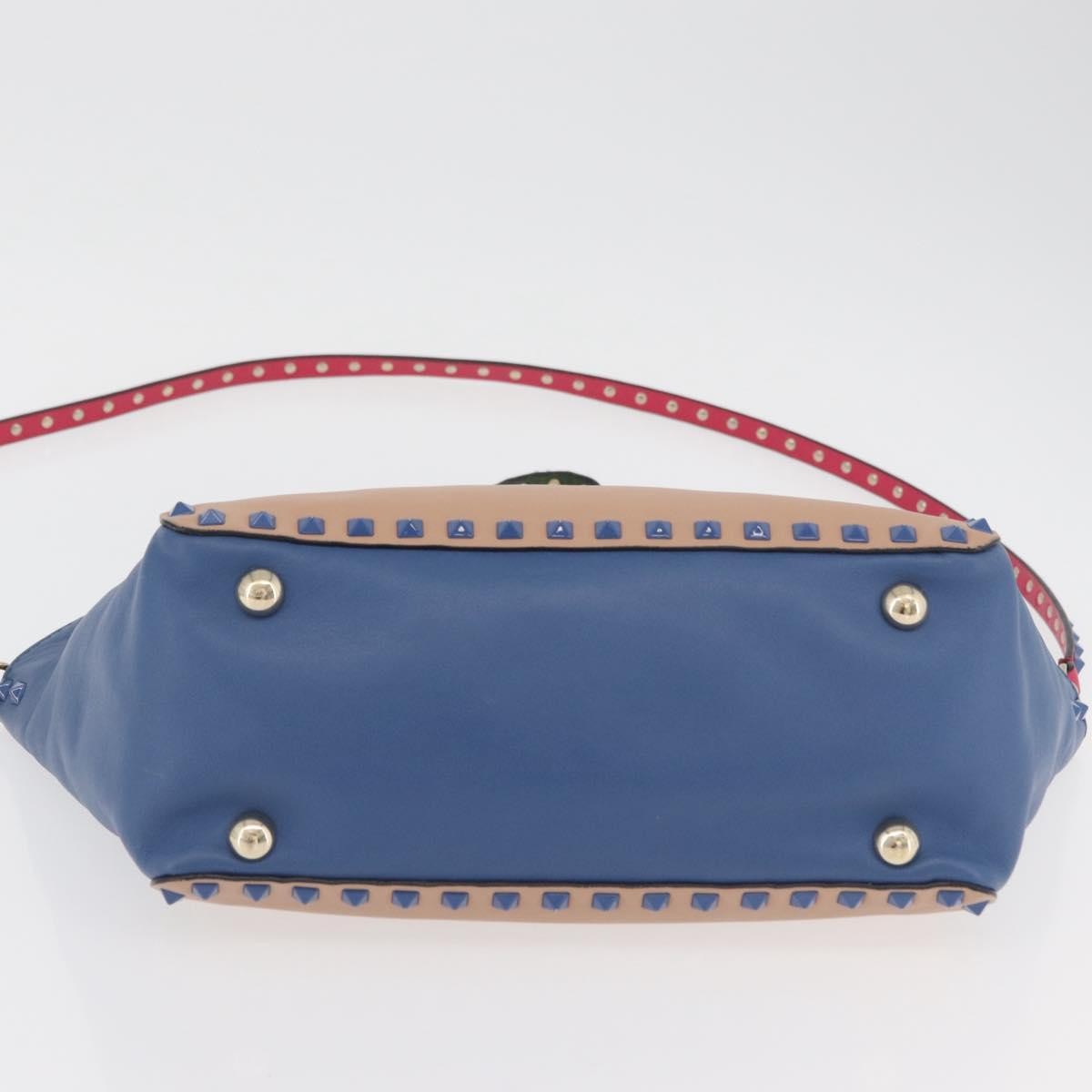 Valentino Garavani Rockstud Frame Handle Calf Hair, Multicolour, Leather, Handbag
