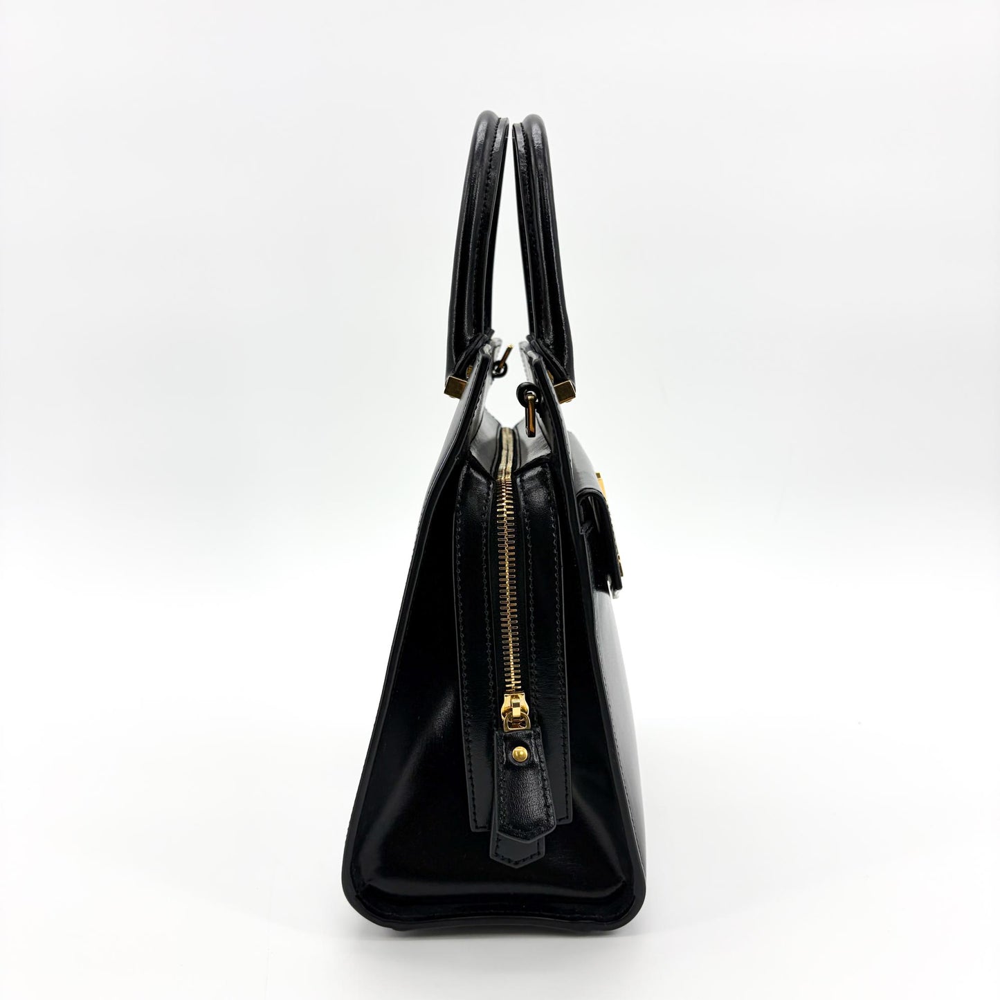 Saint Laurent Uptown Crossbody Bag Leather, Black, Leather, Crossbody Bag