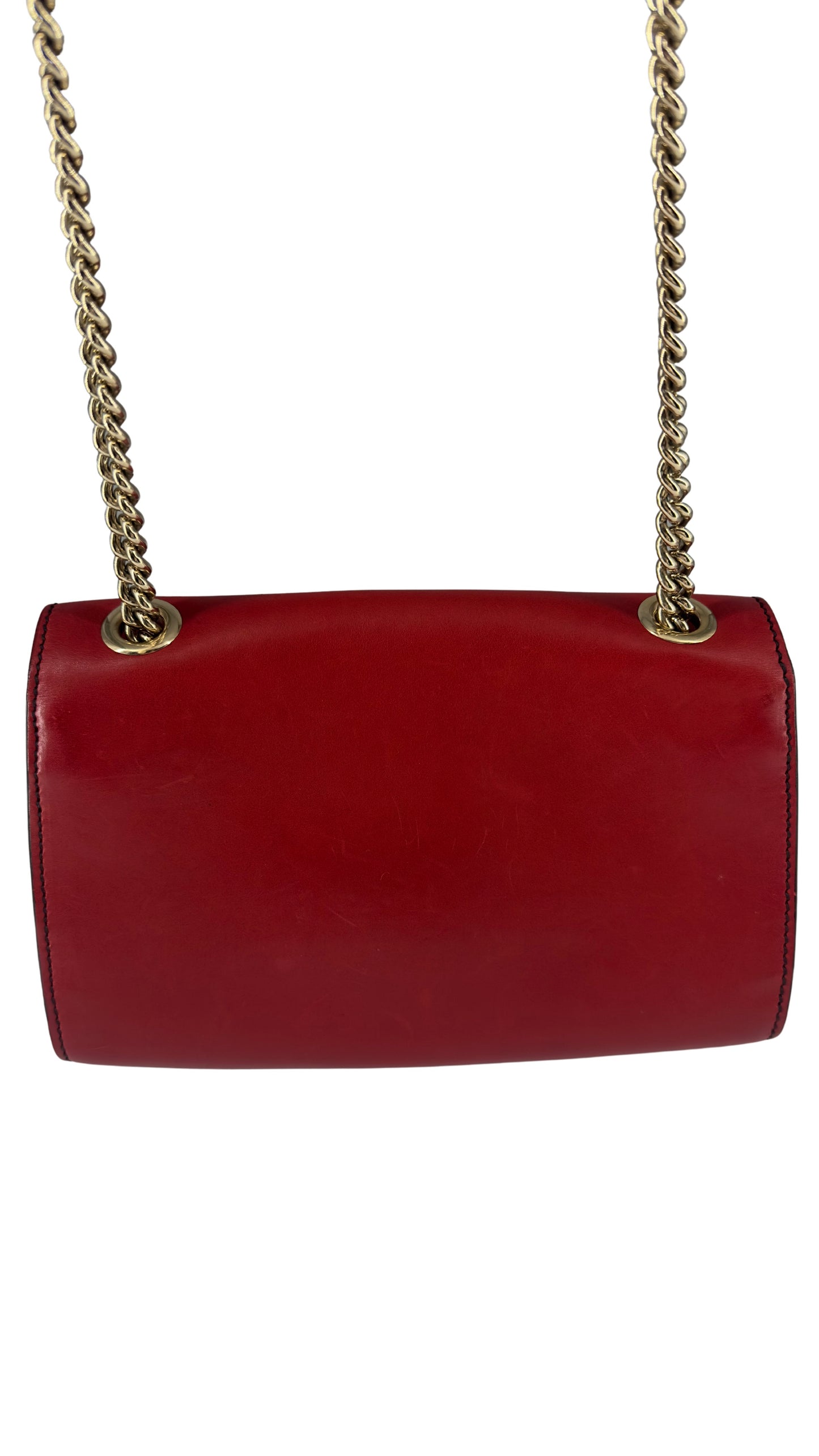 Gucci Emily, Red, Leather, shoulder