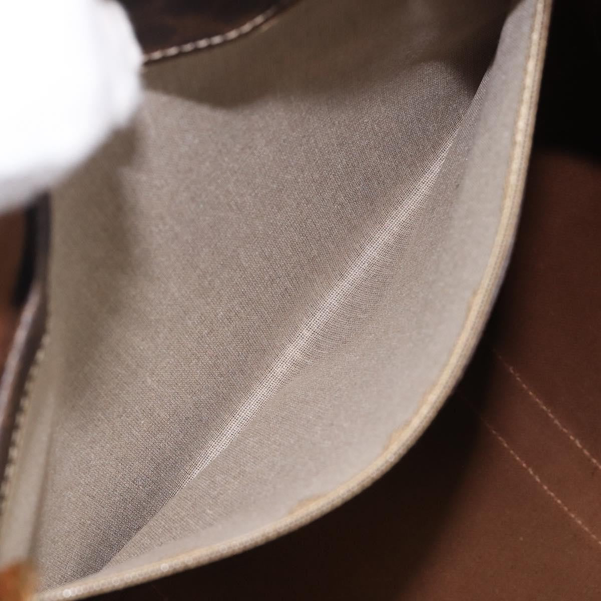 Celine Vintage Duffle Macadam Coated Canvas, Brown, Canvas, Handbag