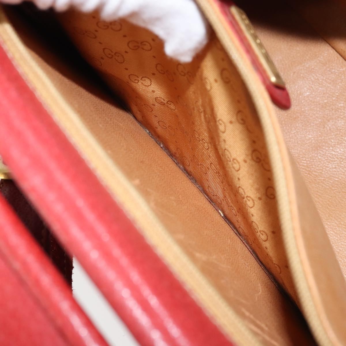 Gucci Vintage Leather, Red, Leather, Shoulder Bag