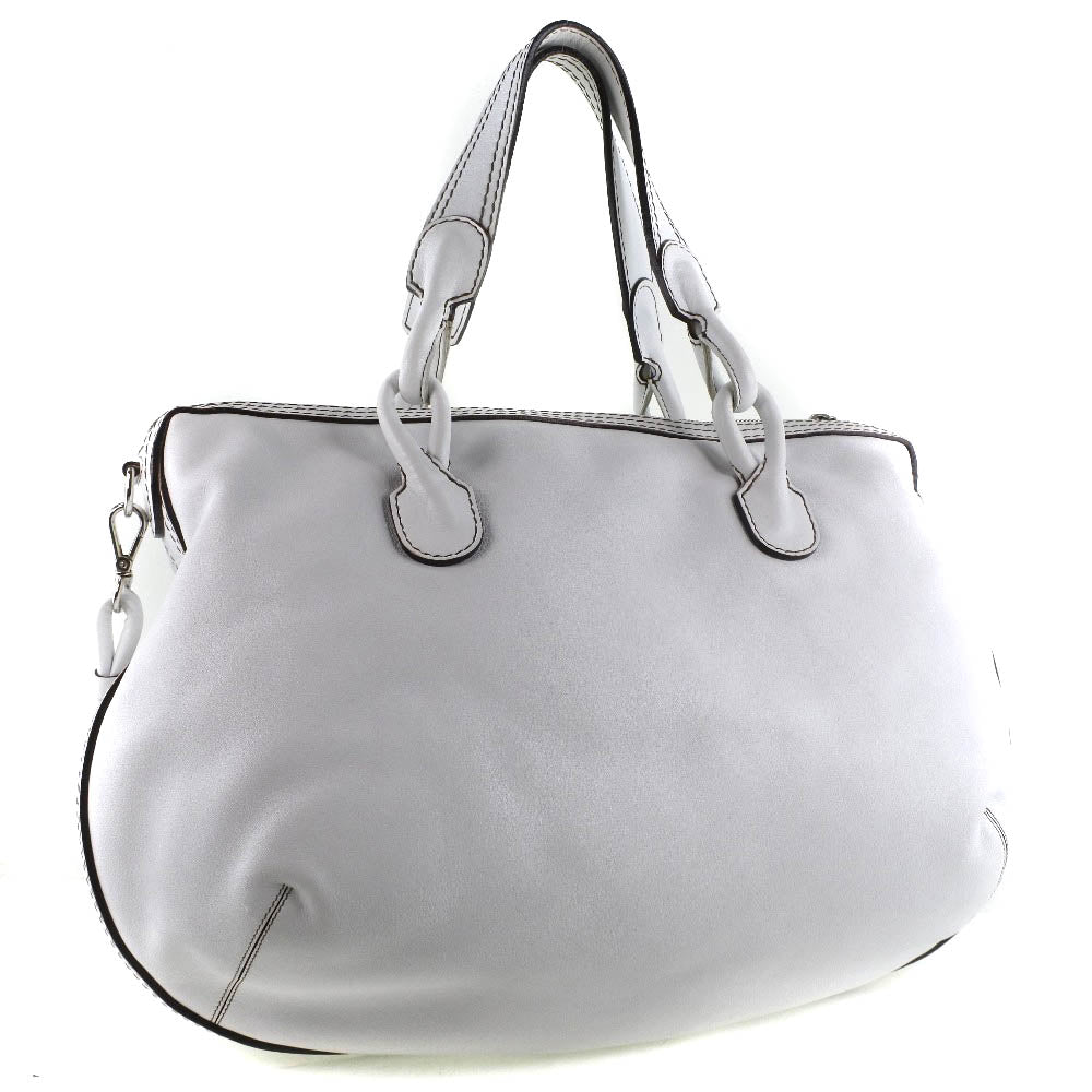 Loewe, White, Leather, shoulder