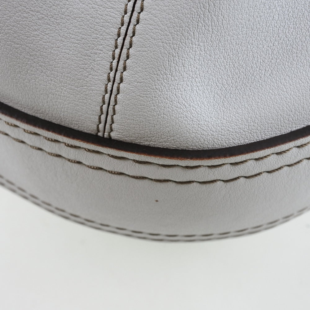 Loewe, White, Leather, shoulder