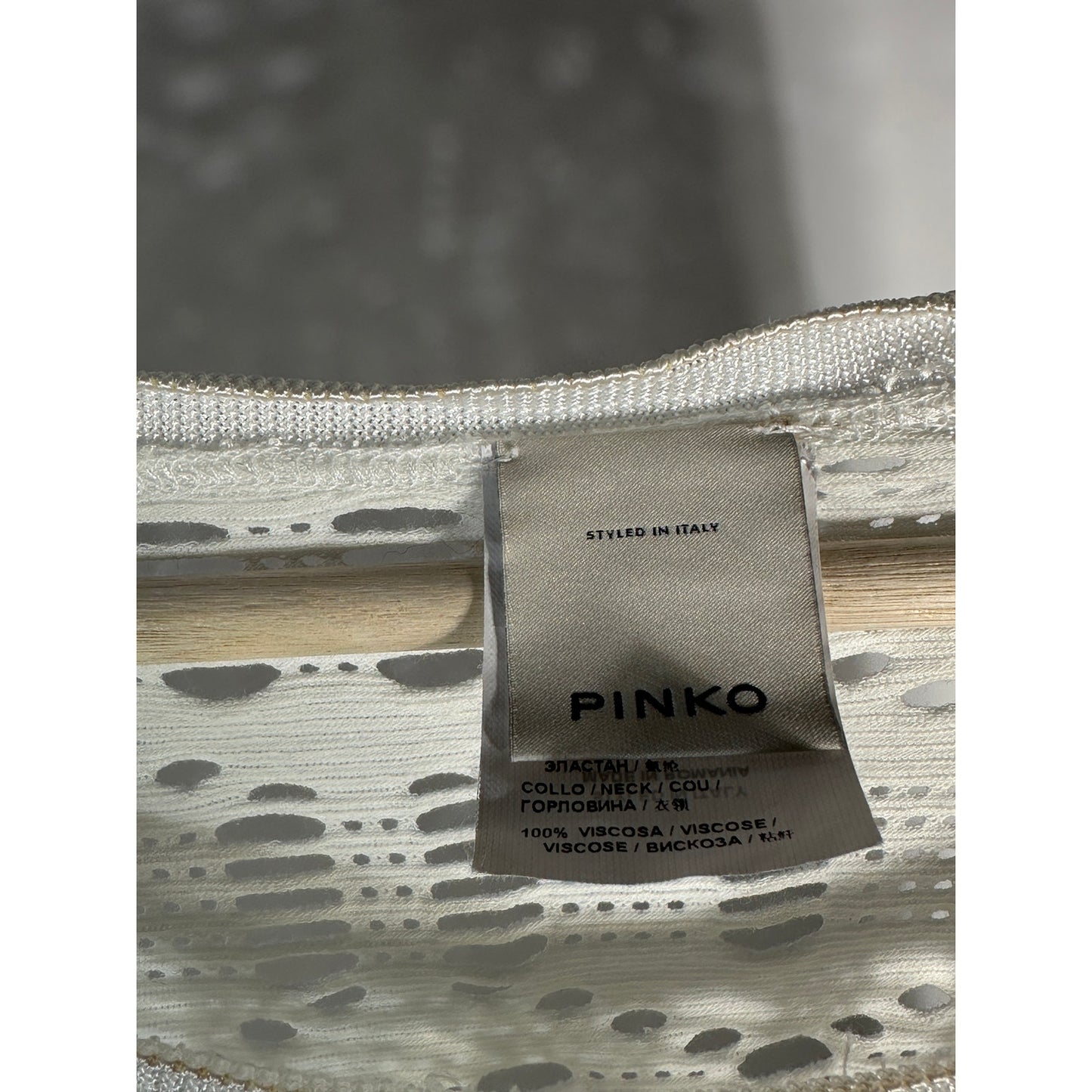 Pinko Open Knit White Top