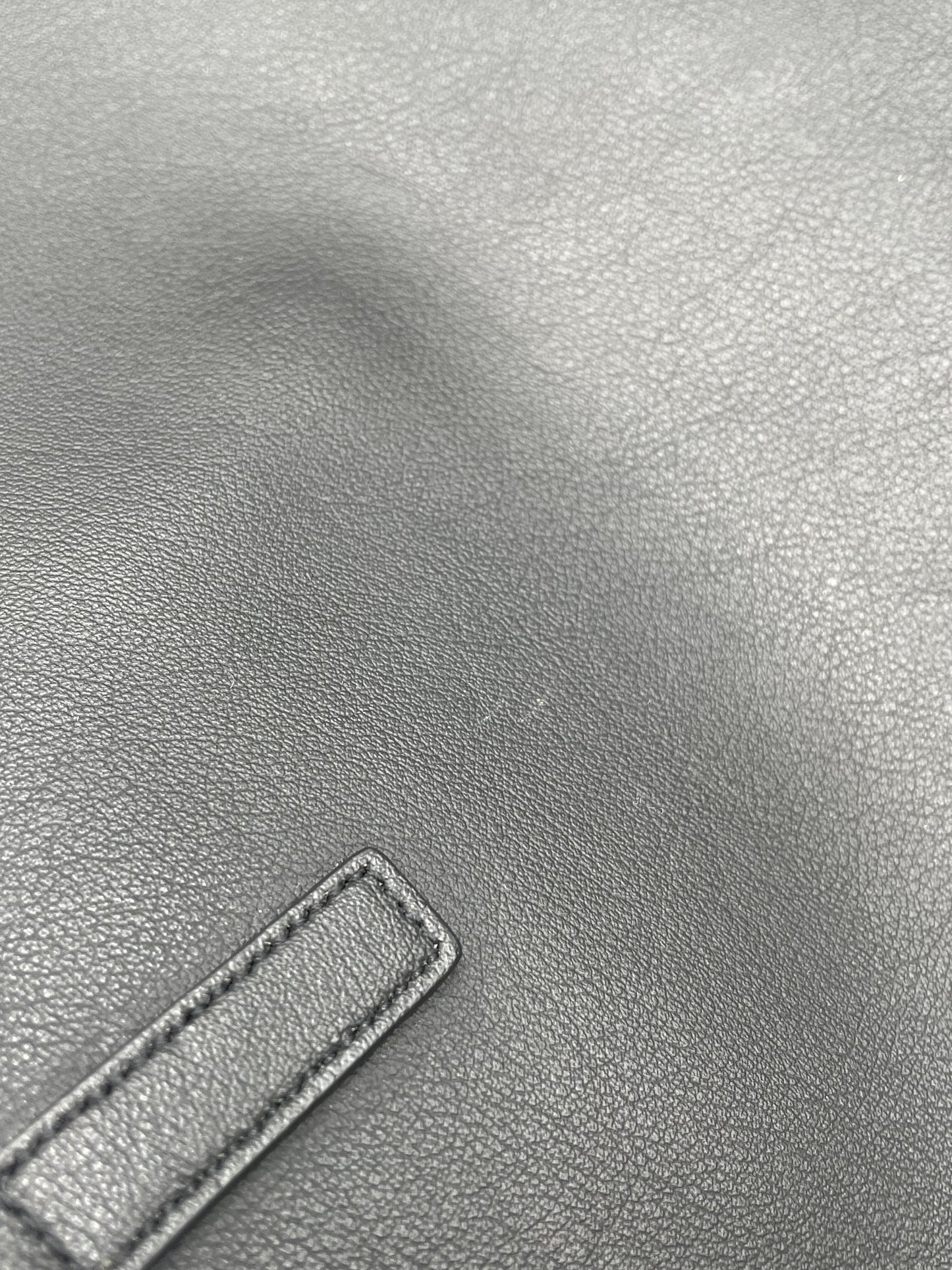 Saint Laurent Shopper Tote Leather, BLACK, LEATHER, Tote bag