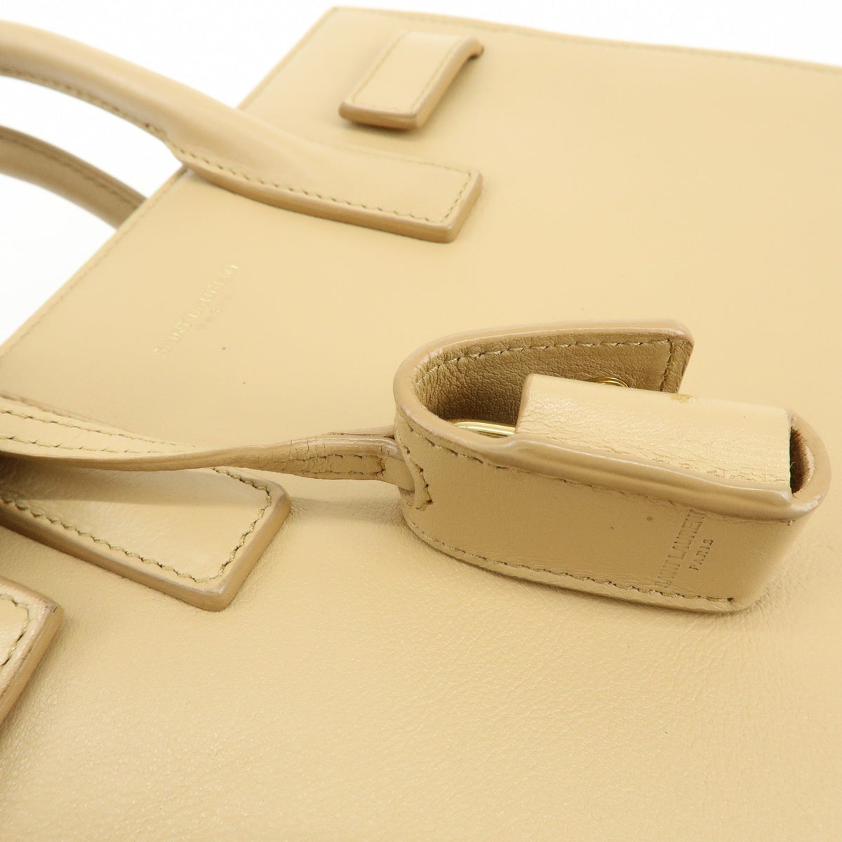 Saint Laurent Sac de Jour Leather, Beige, Leather, Handbag