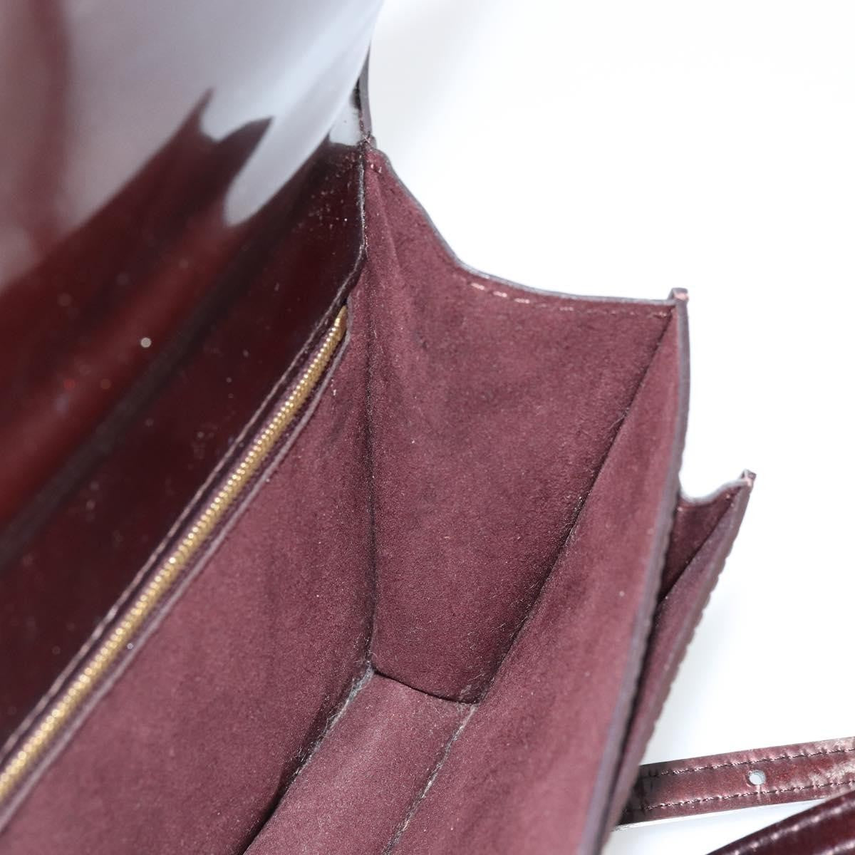 Louis Vuitton Monceau Vernis, Burgundy, Patent Leather, Handbag