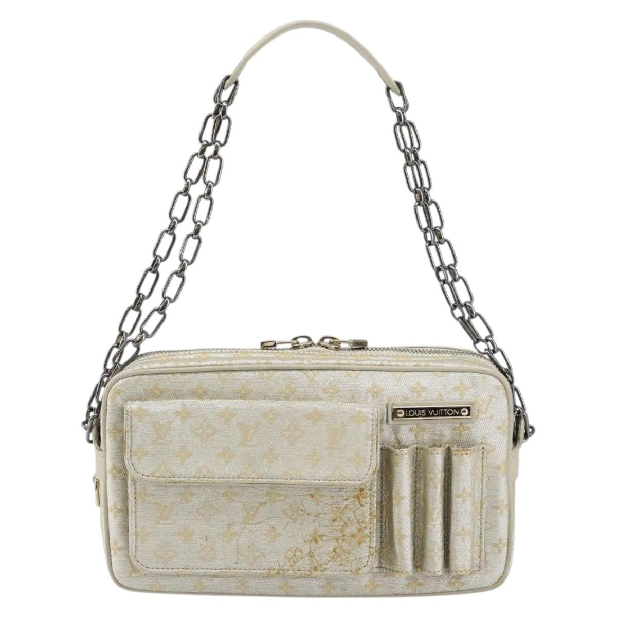 Louis Vuitton McKenna Mini Lin, Gold, Canvas, Tote bag