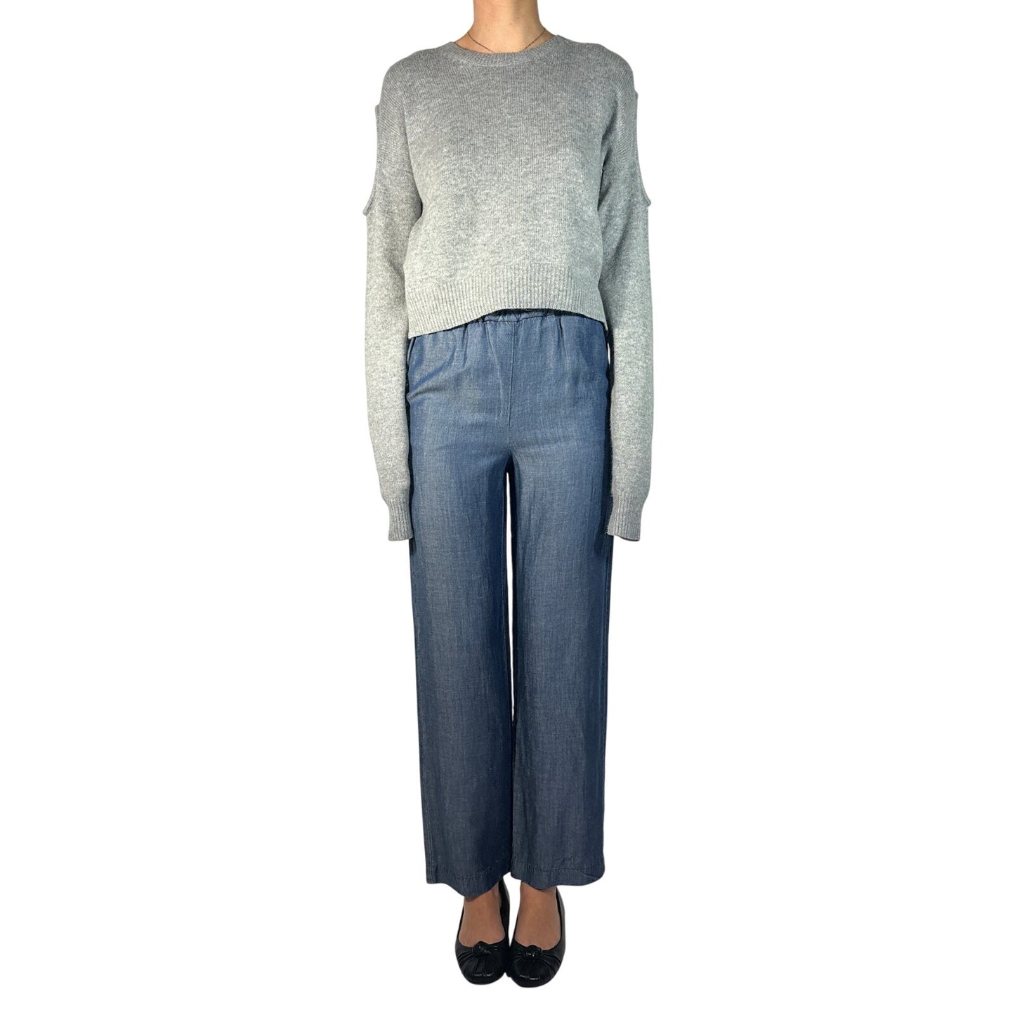 ALEXANDER MCQUEEN Cold Shoulder Wool Sweater