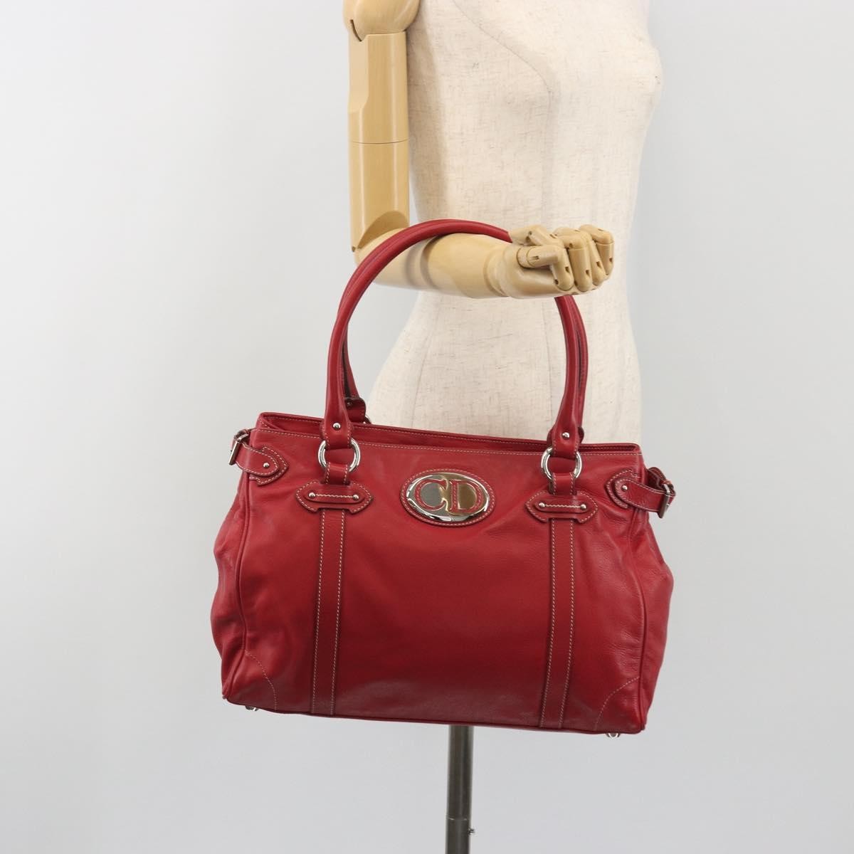 Christian Dior CD Shoulder bag Leather, Red, Leather, Shoulder Bag