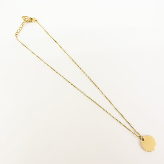 Christian Dior Vintage Logo Pendant Metal, Gold, Gold Plated, Necklace