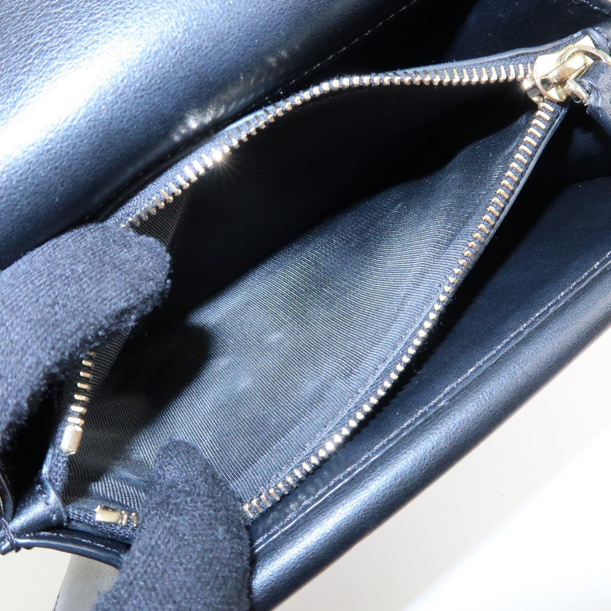 Valentino Garavani VLogo Full Flap Chain Leather, Black, Leather, Shoulder Bag