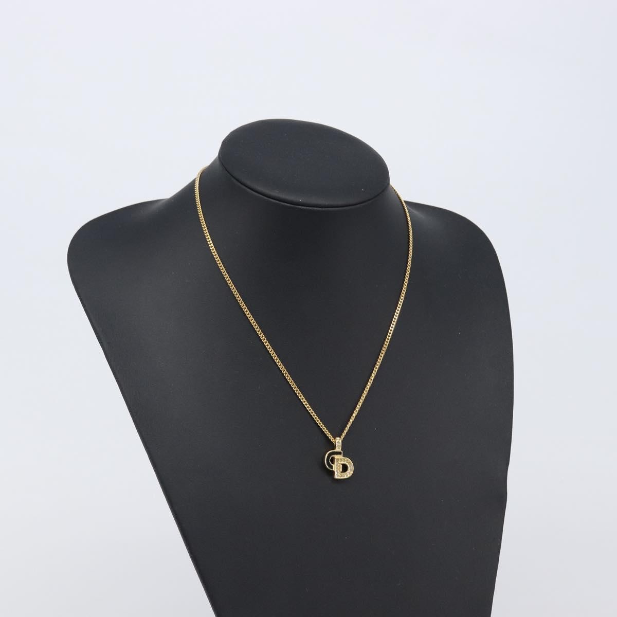 Christian Dior CD Pendant Metal, Gold, Metal, Necklace