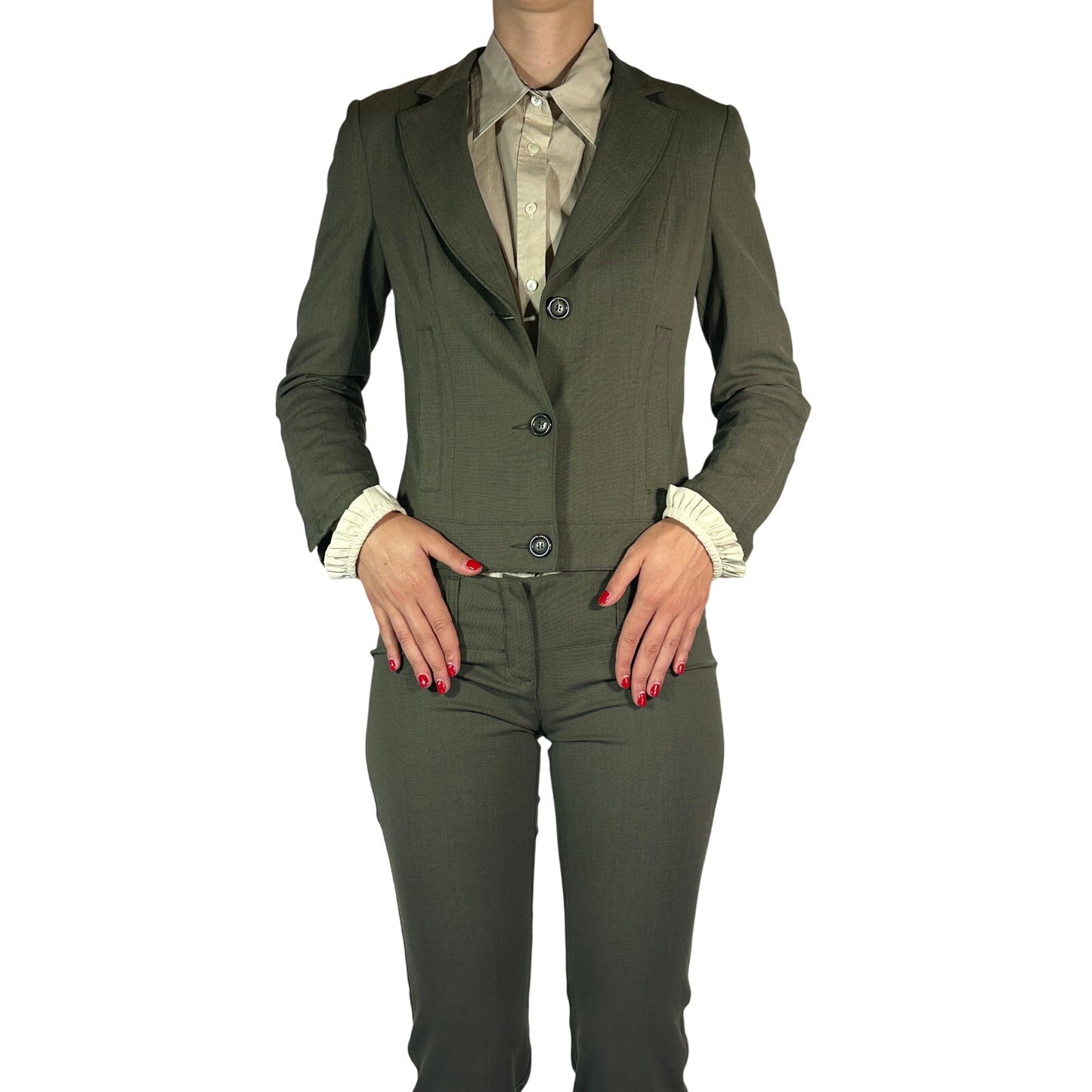 Moschino Stretch Wool 2 PC Suit Set