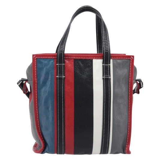 Balenciaga Bazar Striped Leather, Multicolour, Leather, Tote Bag