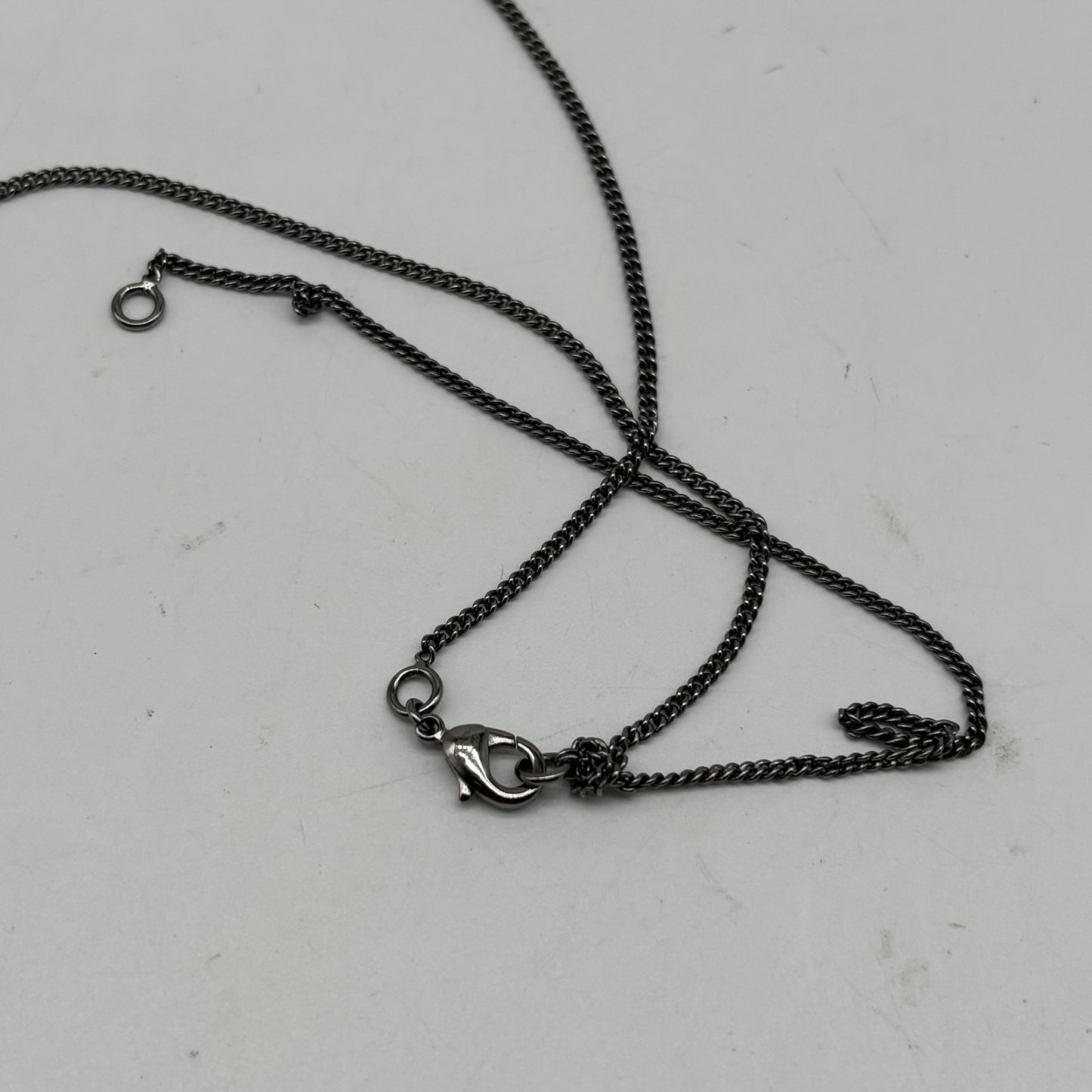 Chanel CC Heart Pendant Metal and Crystal Embellished Resin, Silver, Silver, Necklace