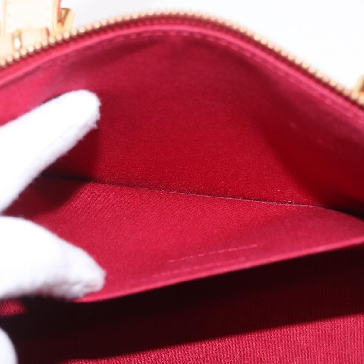 Louis Vuitton Rosewood Avenue Monogram Vernis, Red, Patent Leather, Handbag