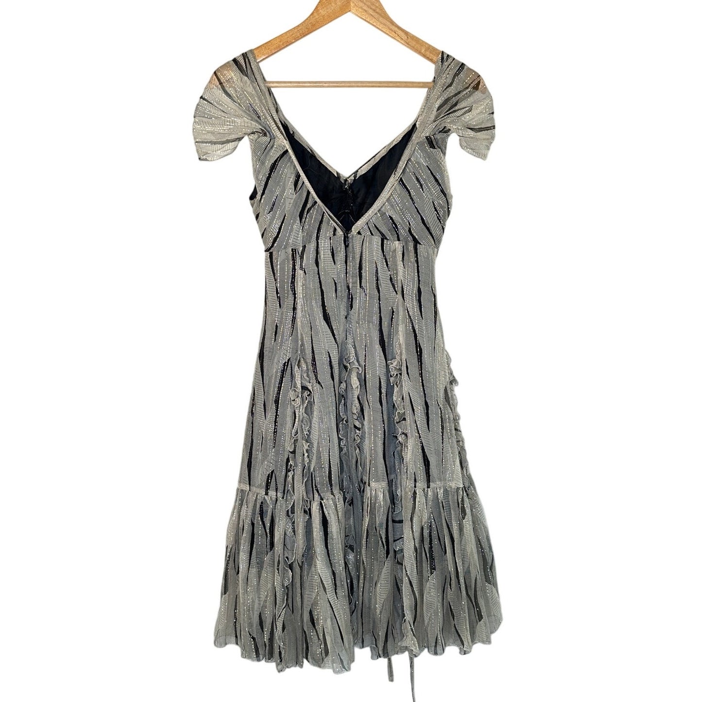 ANNA SUI Metallic Silk Blend Dress