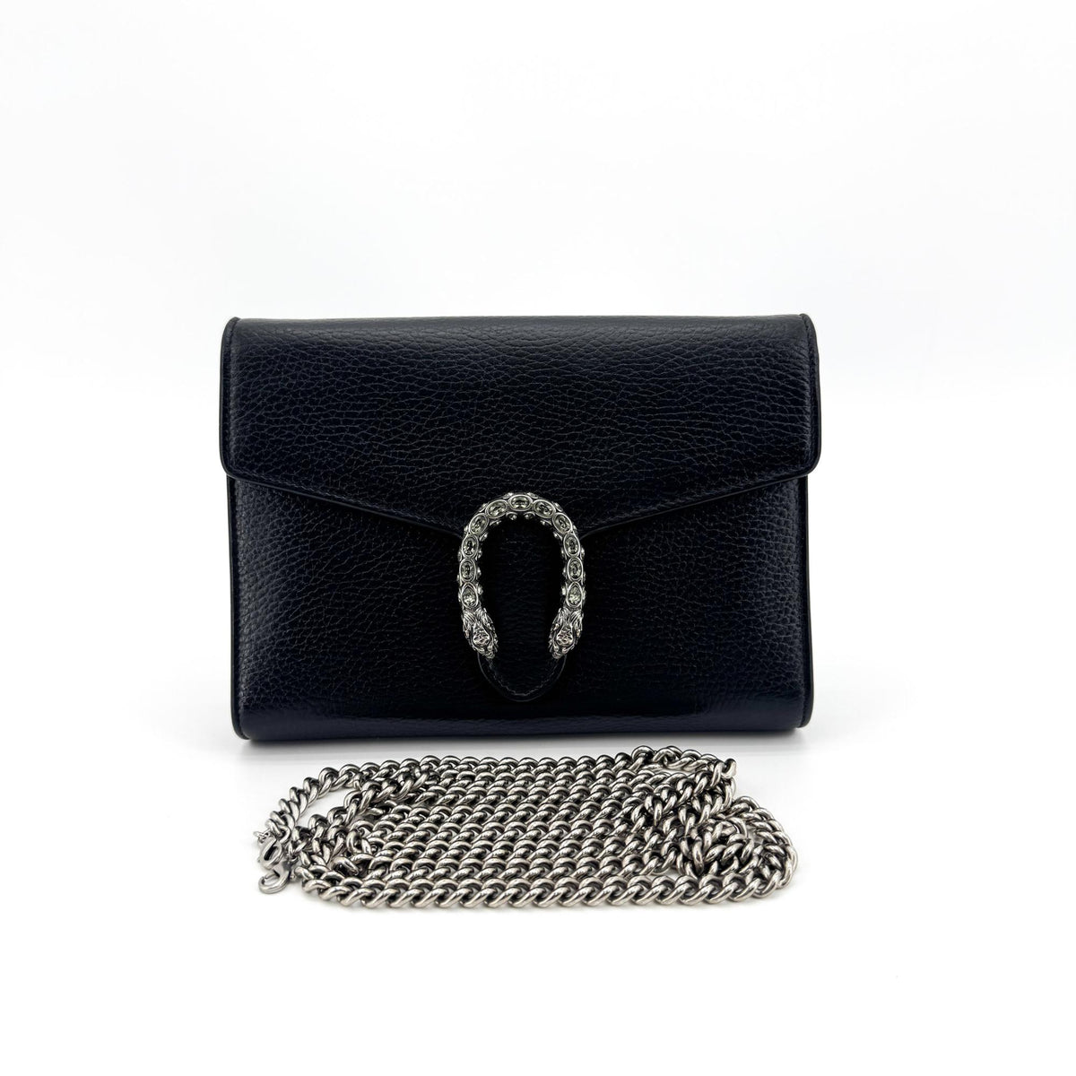 Gucci Dionysus Leather, Black, Leather, Handbag