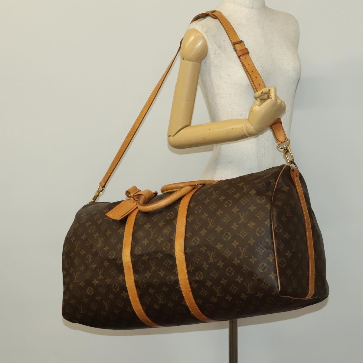 Louis Vuitton Keepall Bag Monogram Canvas, BROWN, CANVAS, Travel bag