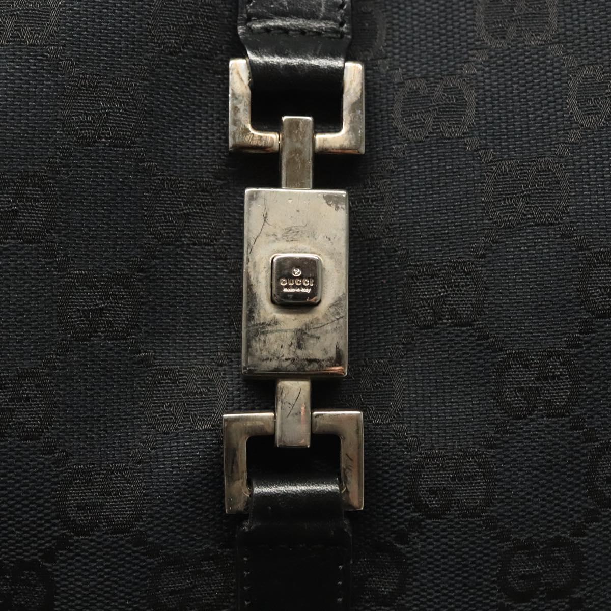 Gucci Jackie Original Shoulder Bag Diamante Coated Canvas, BLACK, CANVAS, Shoulder bag