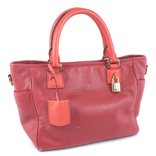 Loewe, Red, Leather, handbag