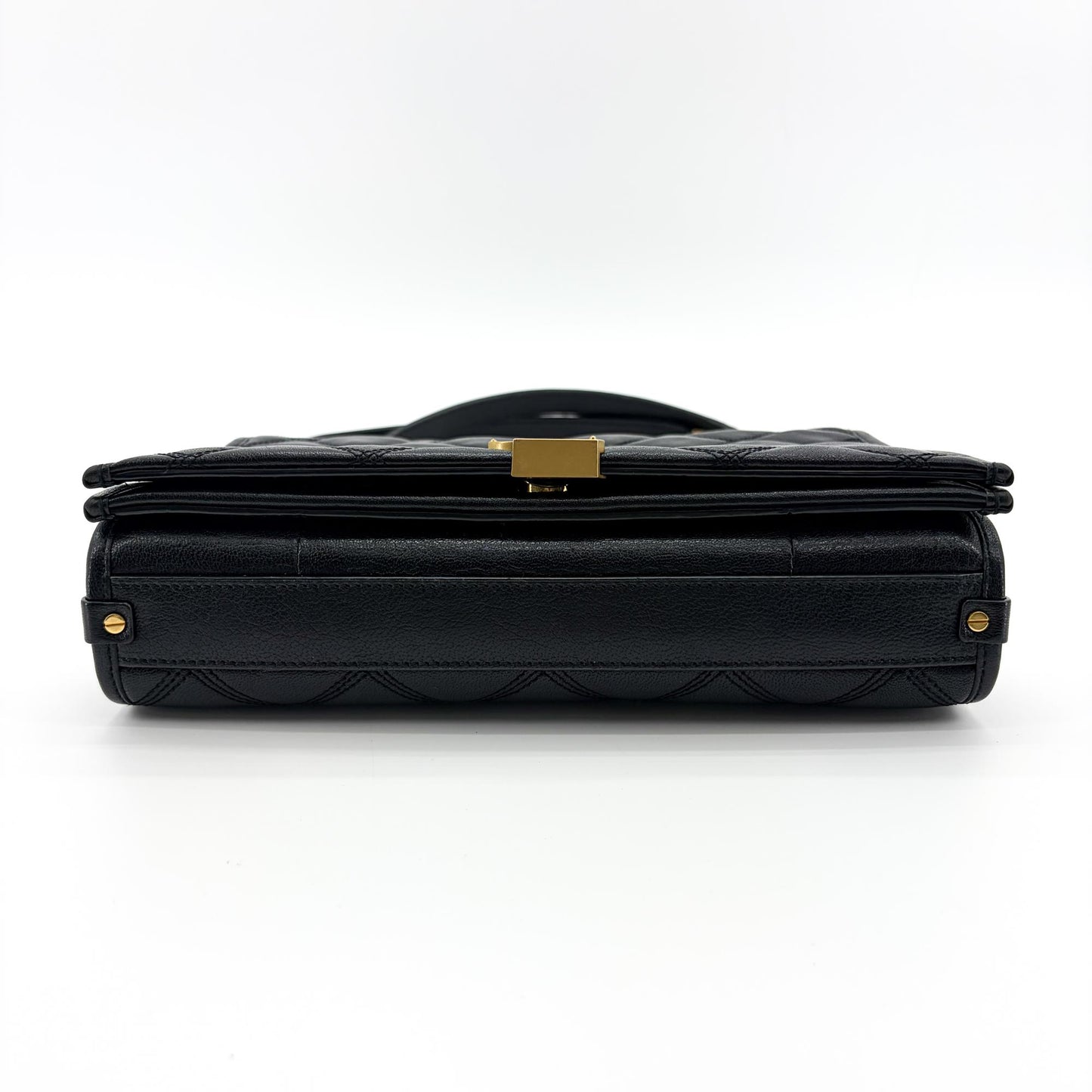 Saint Laurent Becky Quilted Leather, Black, Leather, Shoulder Bag