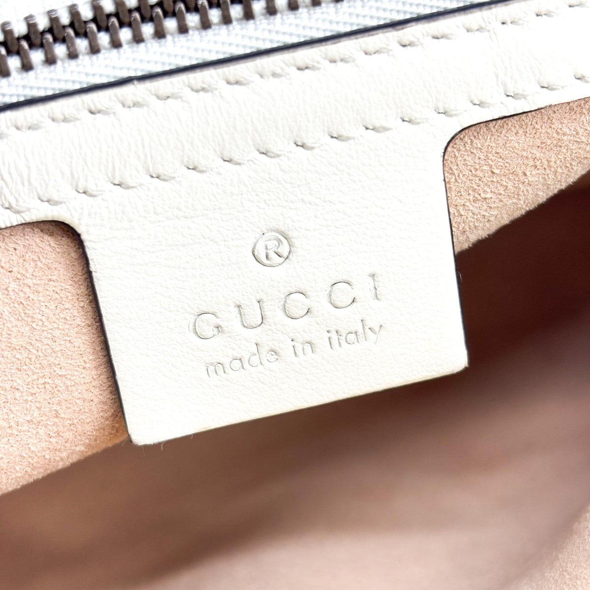 Gucci GG Marmont Patent, White, Leather, Shoulder Bag