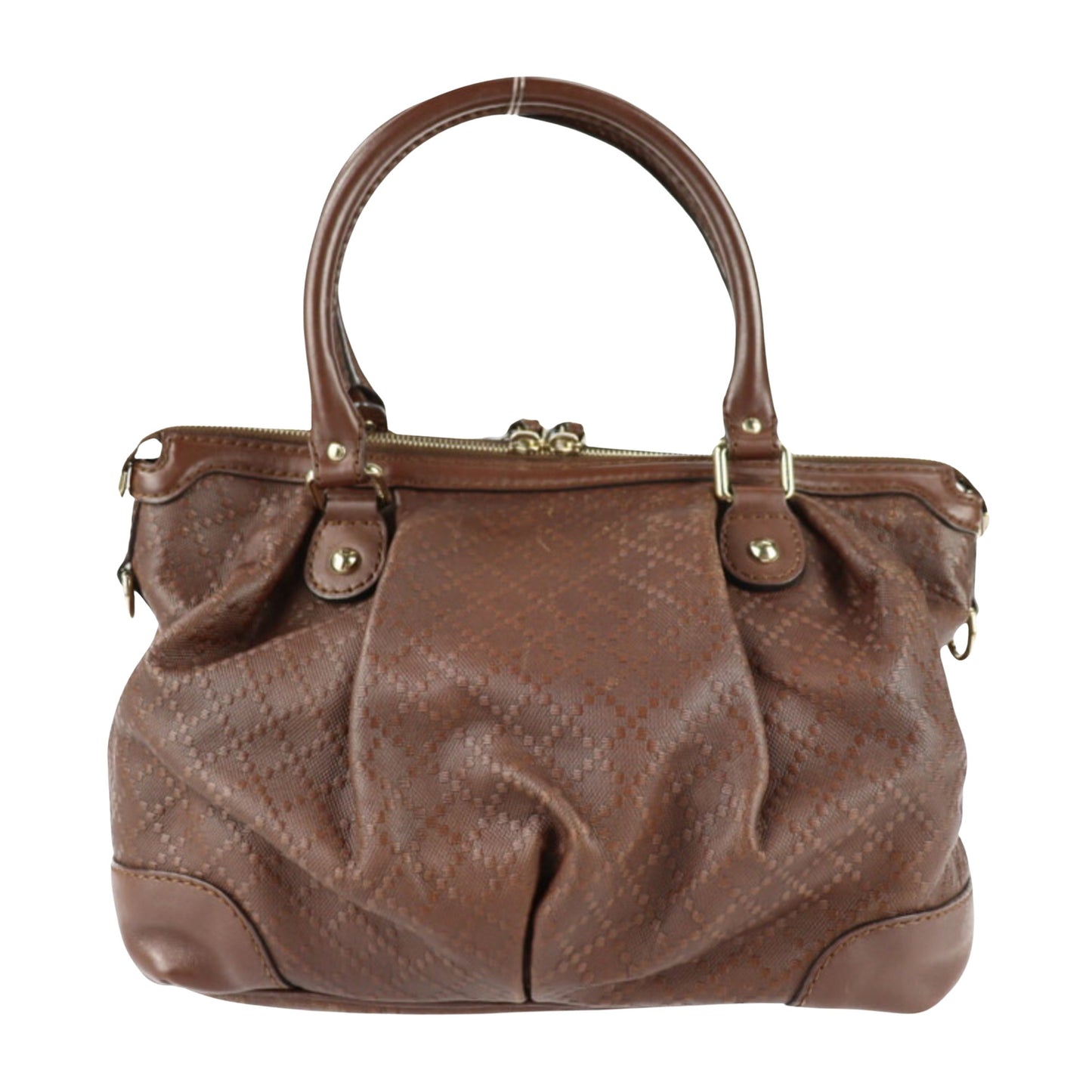 Gucci Diamante, Brown, Leather, handbag