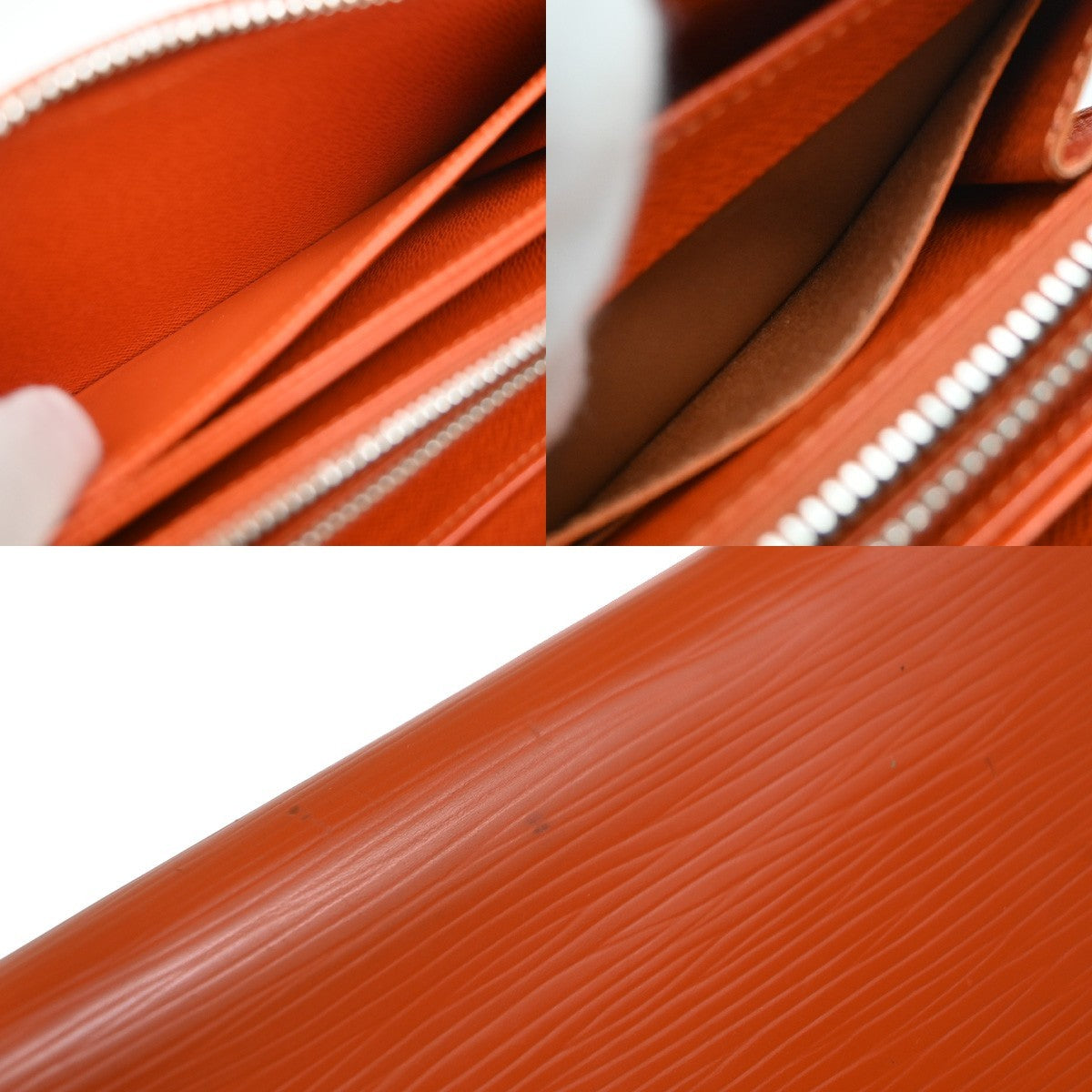 Louis Vuitton Zippy Epi Leather, Orange, Leather, Wallet