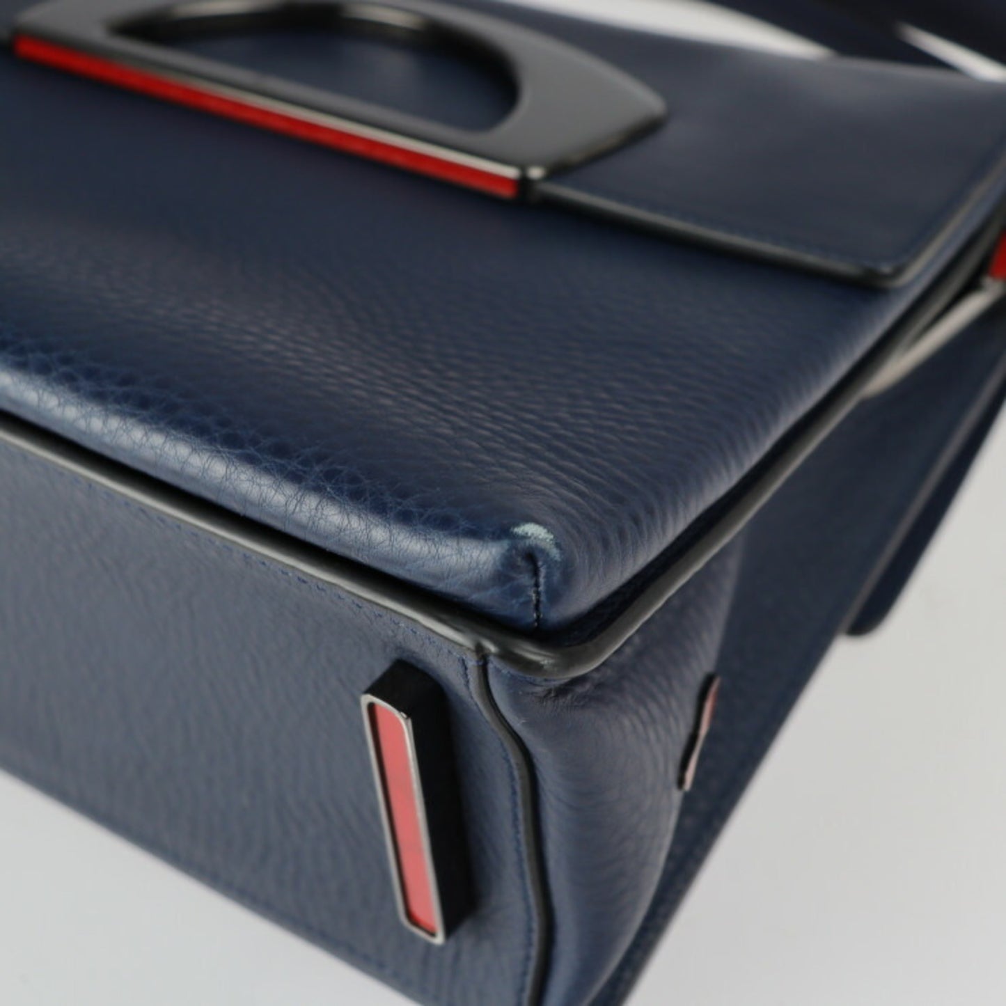 Christian Louboutin Passage, Navy, Leather, shoulder