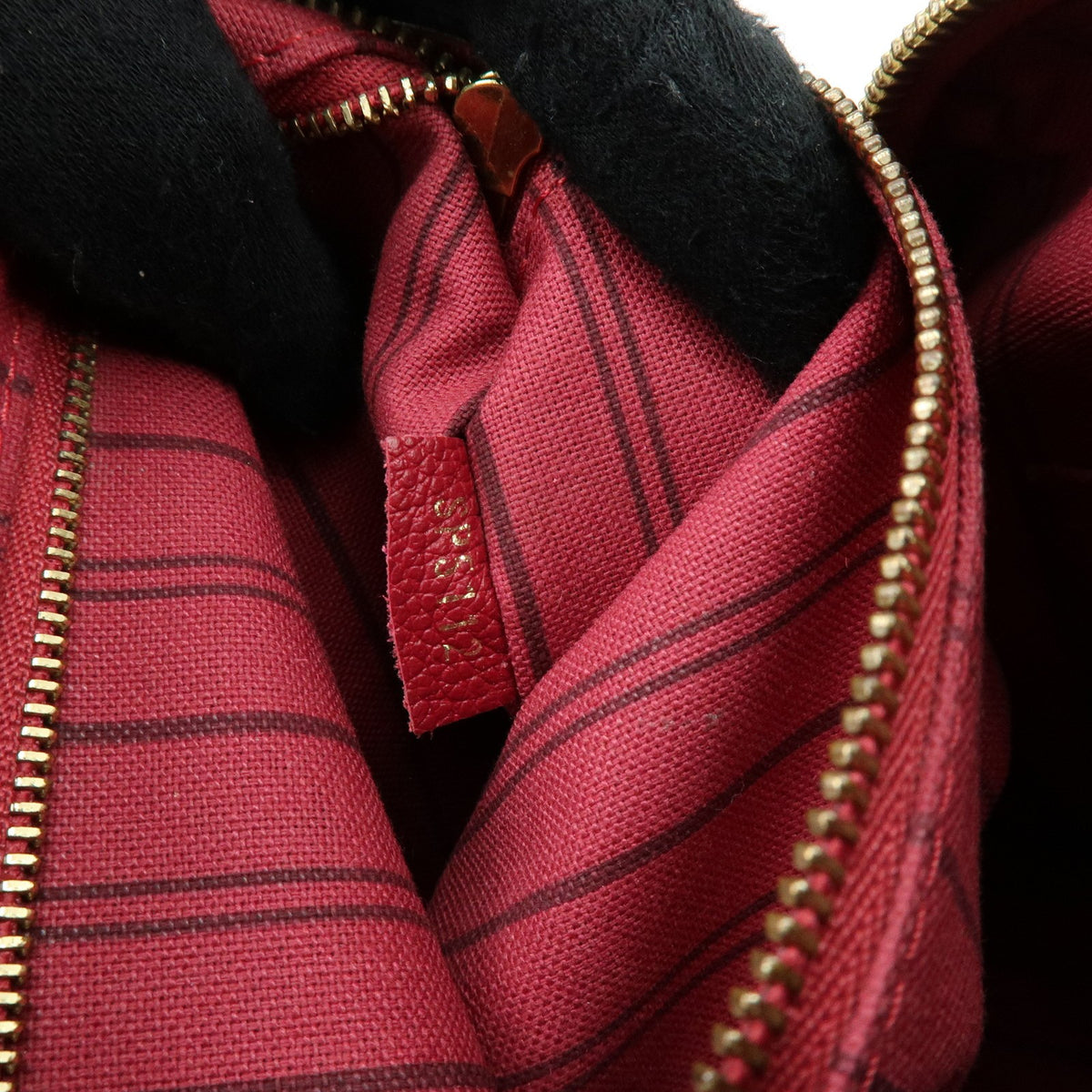 Louis Vuitton Speedy Bandouliere Monogram Empreinte Leather, Red, Leather, Handbag