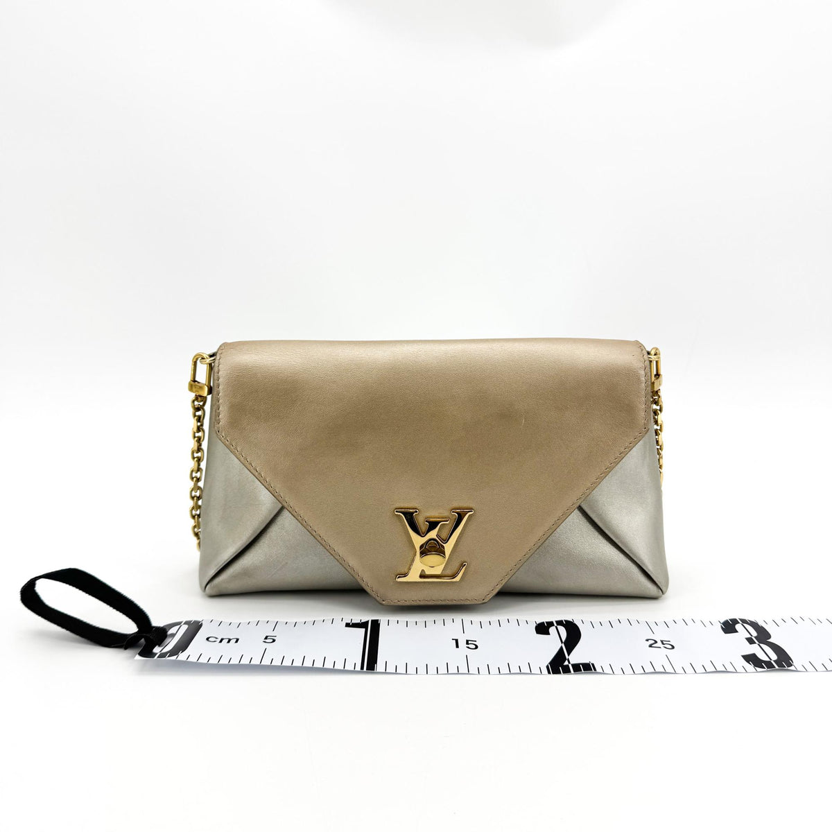 Louis Vuitton Love Note Chain Clutch Leather, Gold, Leather, Clutch